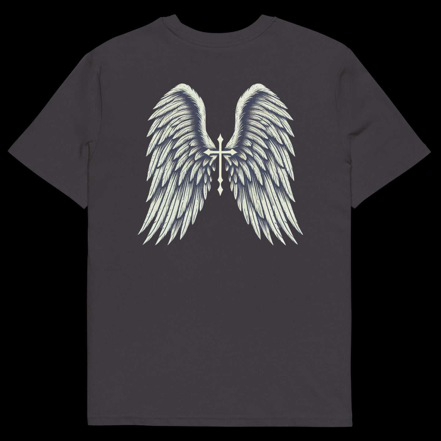 (Angel Wings) Unisex organic cotton t-shirt order size up