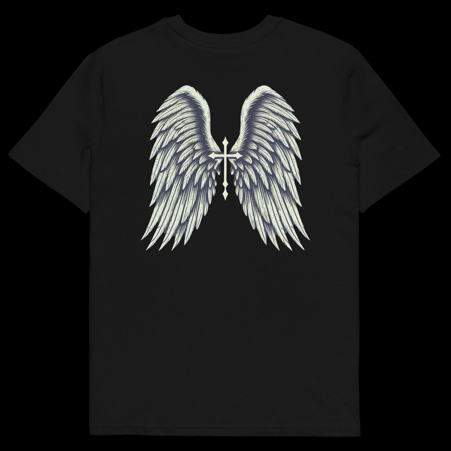 (Angel Wings) Unisex organic cotton t-shirt order size up