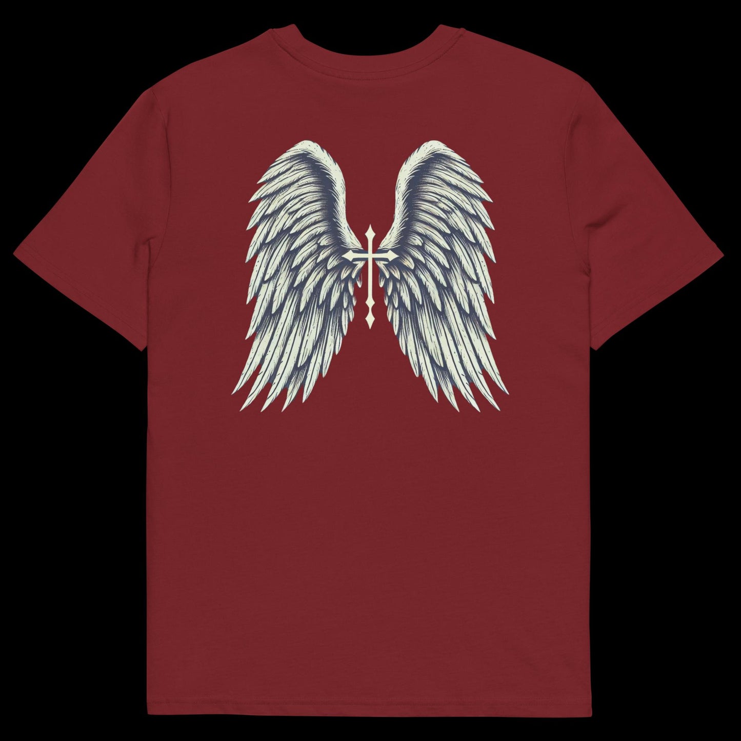 (Angel Wings) Unisex organic cotton t-shirt order size up